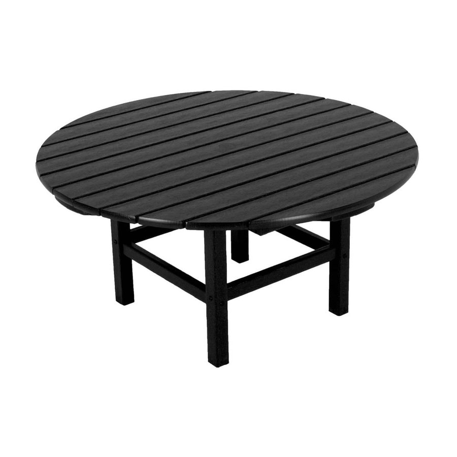 POLYWOOD 38-in W x 38-in L Round Plastic Coffee Table at ...