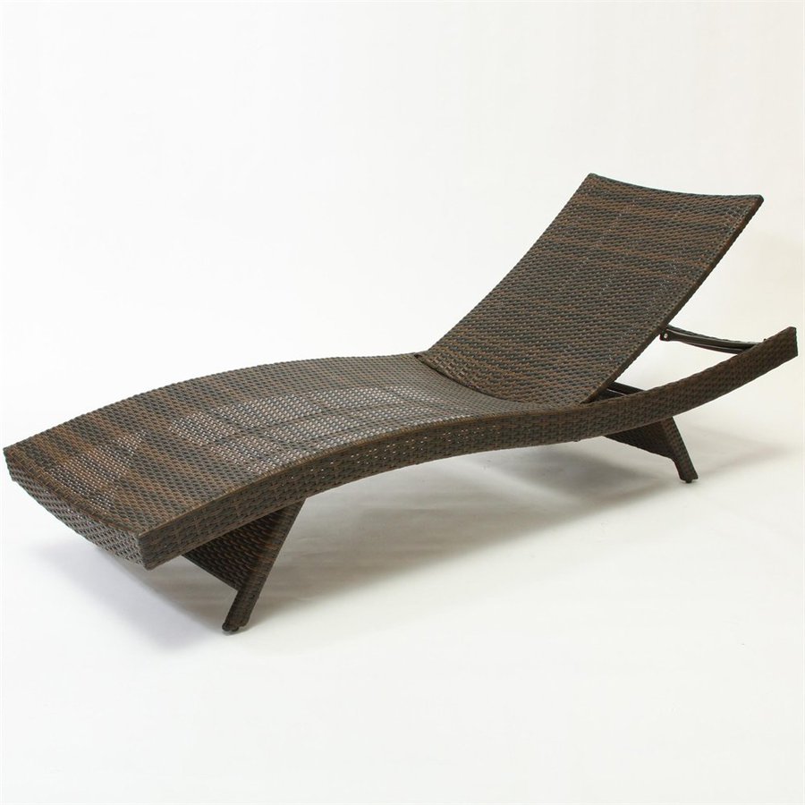 Best Selling Home Decor Wicker Stackable Plastic Chaise Lounge Chair with Woven at Lowes.com