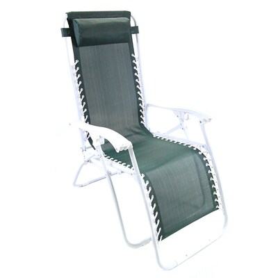 Jordan Manufacturing Green Steel Folding Patio Zero Gravity Chair