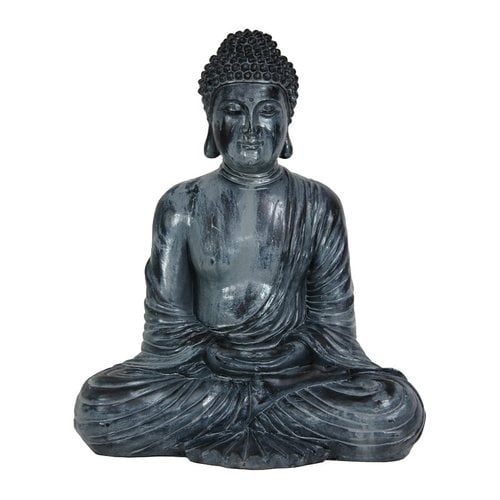 Oriental Furniture Resin Japanese Sitting Buddha Statue at Lowes.com