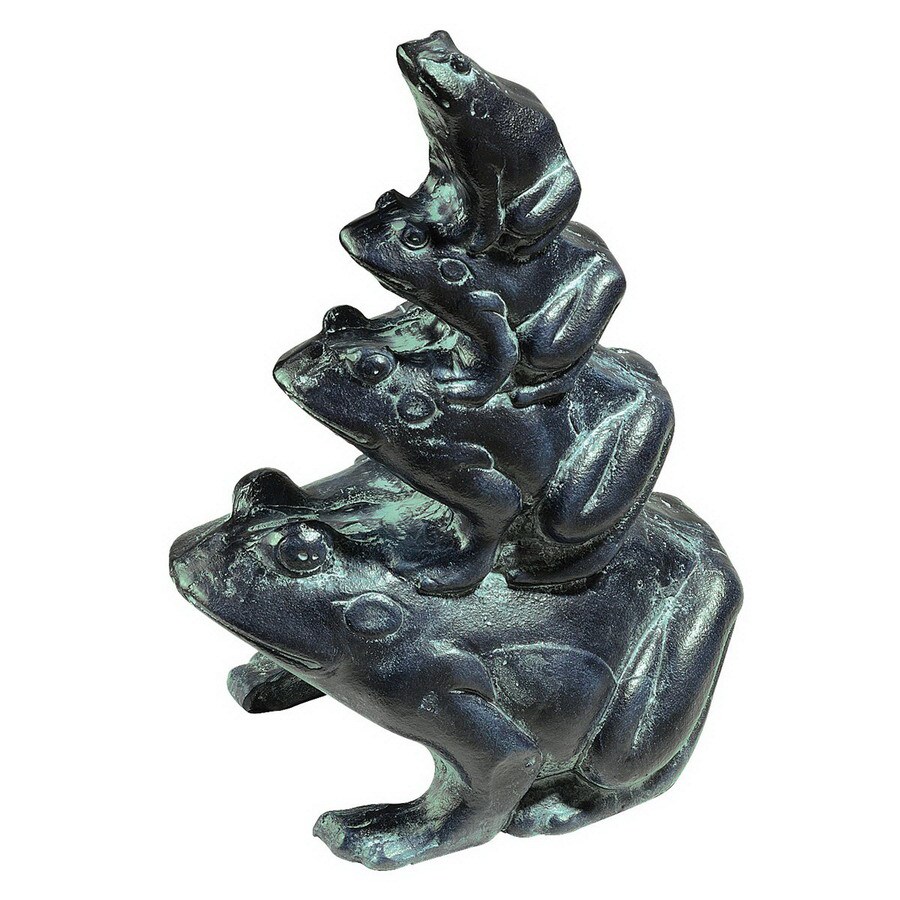 Design Toscano QH8648 10-in H Stacked Frogs Garden Statue