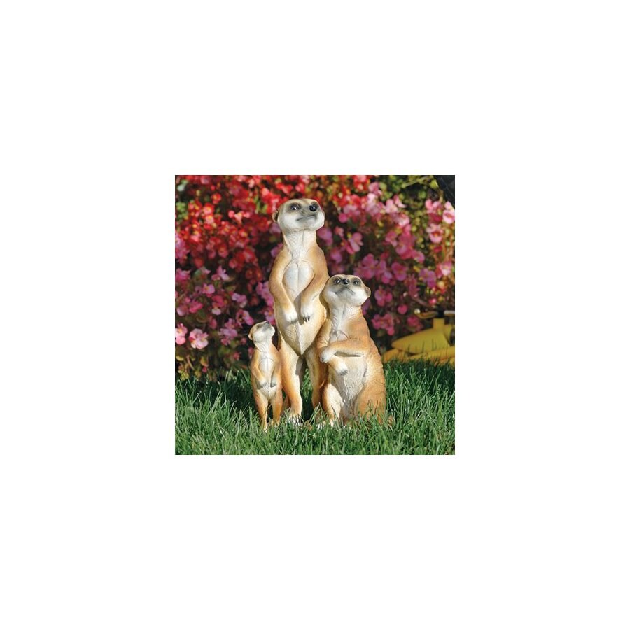 Design Toscano QL56971 15-in H The Meerkat Family Garden Statue