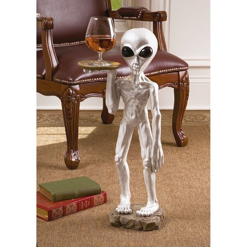 Design Toscano Roswell The Alien Butler Alien Statue at Lowes.com