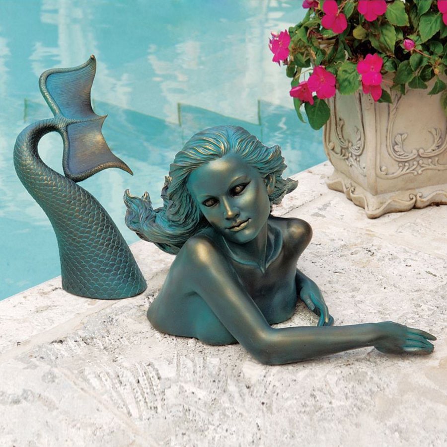 Design Toscano DB383047 7-in H Meara The Mermaid Sculptural Garden Statue