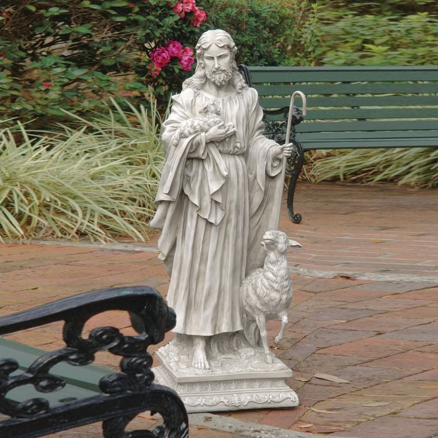Design Toscano EU784776 43-in H Jesus The Good Shepherd Garden Statue