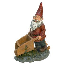 Garden Statues At Lowes Design Toscano Wheeler With The Wheelbarrow 10 5 In Gnome Garden Statue