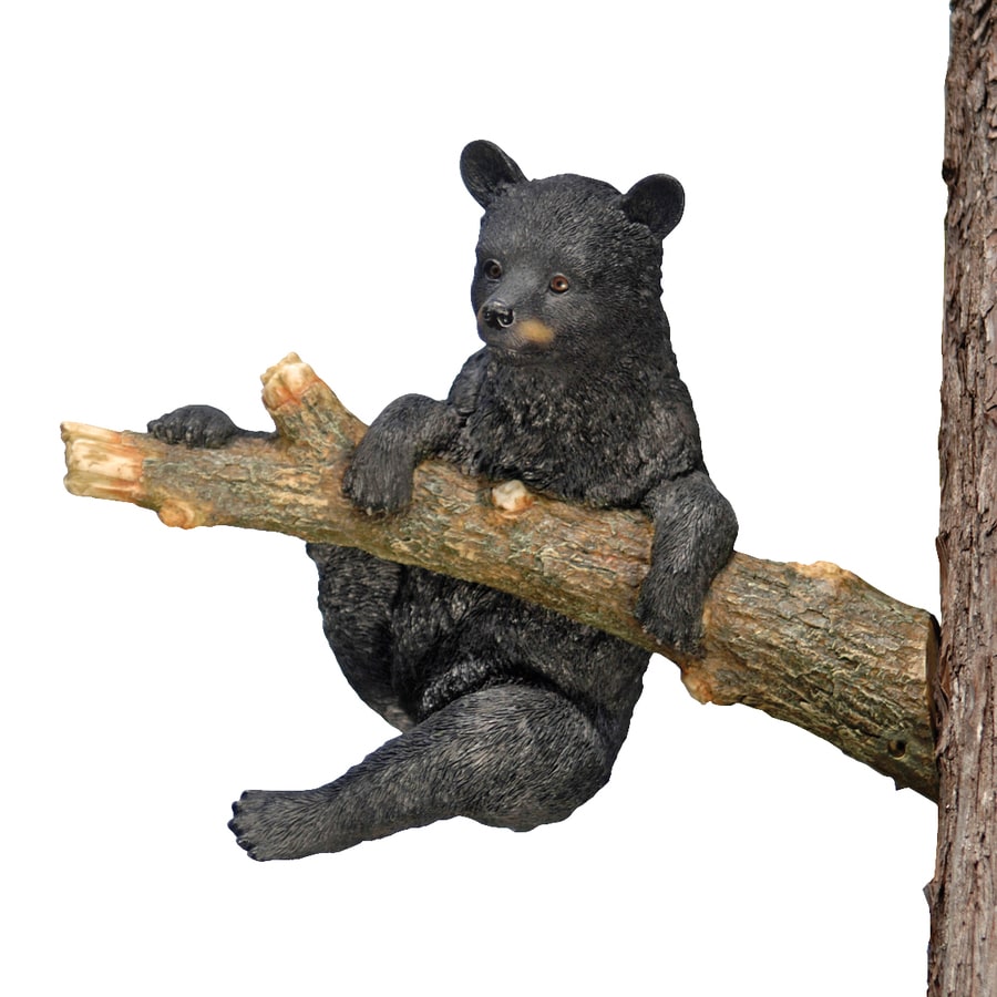 Design Toscano Up A Tree Climbing Black Bear Cub 13in Animal Garden
