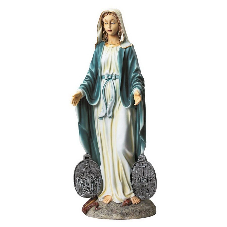 Design Toscano KY914 23-in H Miraculous Medal Madonna Sacred Garden Statue