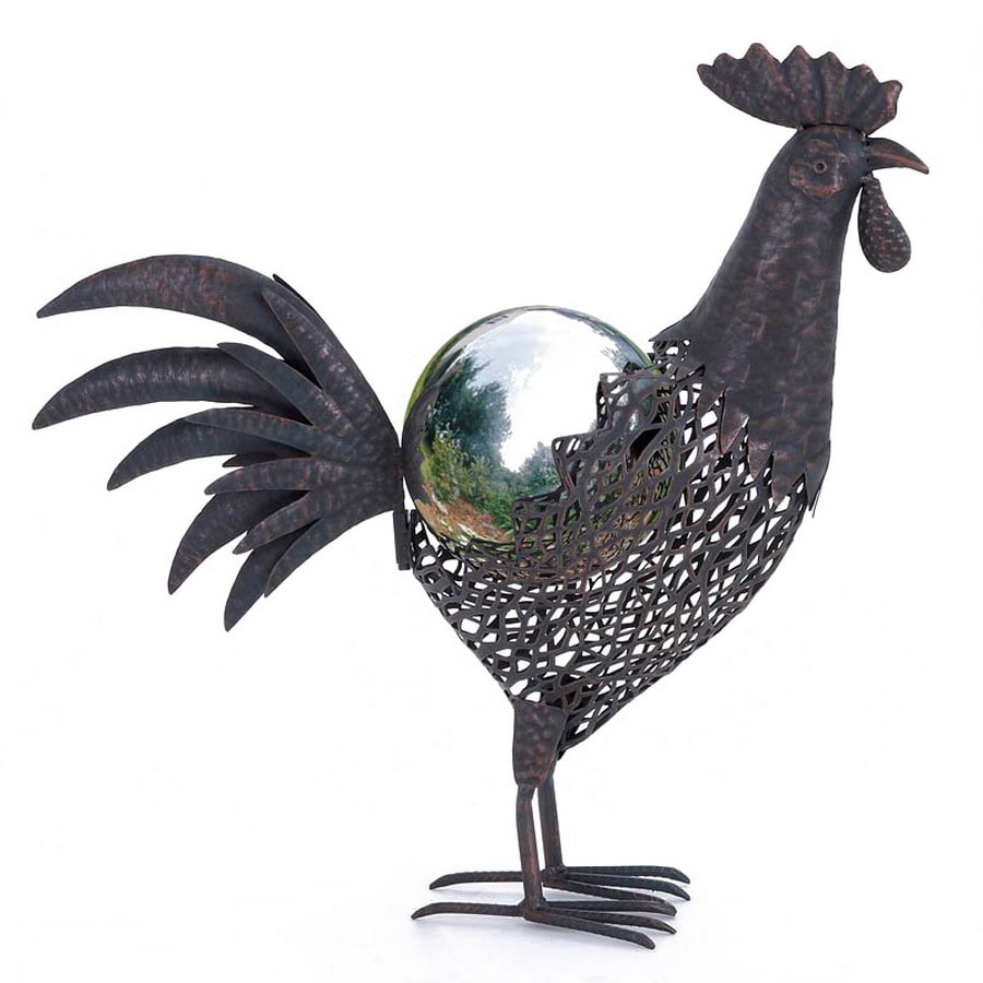Woodland Imports 20 In H Rooster Gazing Ball Garden Statue At Lowes Woodland Imports 20 In H Rooster Gazing Ball Garden Statue