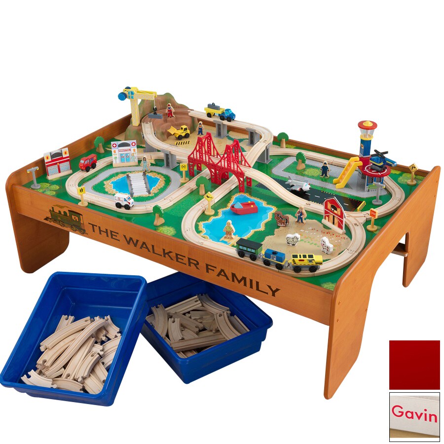 KidKraft W17836-13 Red Personalized Ride Around Town with Class Train Set