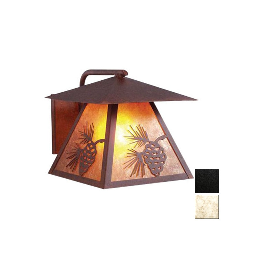 Steel Partners Pinecone 9 1 2 In Black Outdoor Wall Light In The Outdoor Wall Lights Department At Lowes Com