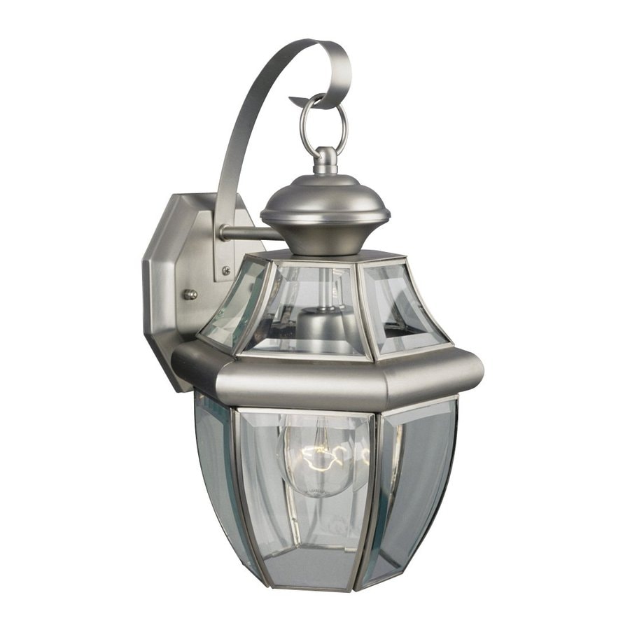 Shop Galaxy Coach 14-in H Pewter Outdoor Wall Light at Lowes.com