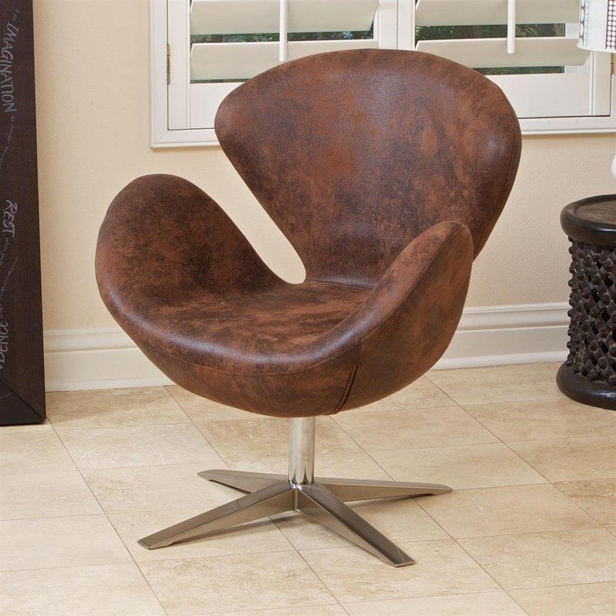 Best Selling Home Decor Modern Distressed Brown Microfiber Accent Chair ...