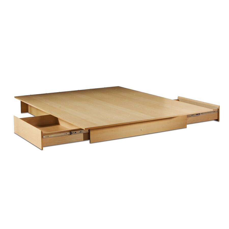 South S Furniture Step One Natural Maple Full Queen Platform Bed South S Furniture Step One Natural Maple Full Queen Platform Bed With Storage