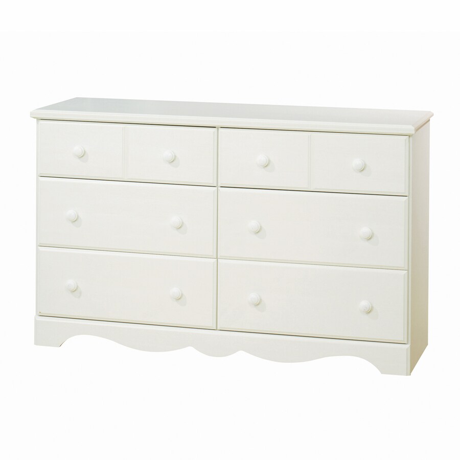South Shore Furniture Summer Breeze White Wash 6 Drawer Dresser At