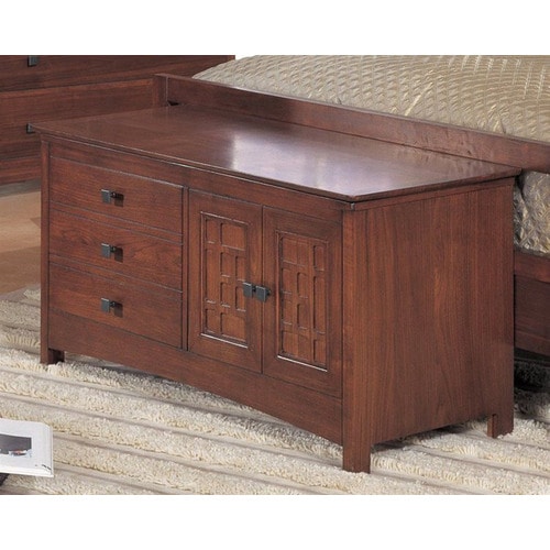 Somerton Home Furnishings Enchantment Natural Walnut Indoor Accent Bench With Storage In The Indoor Benches Department At Lowes Com