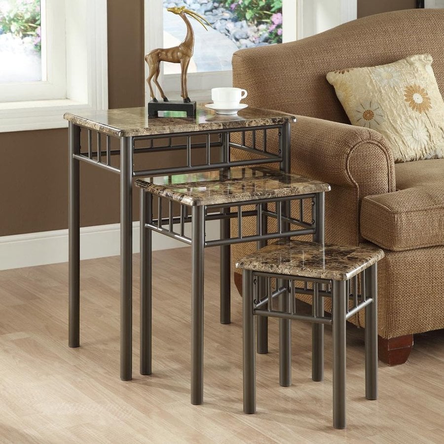 Shop Monarch Specialties 3-Piece Cappuccino Accent Table Set at ... Shop Monarch Specialties 3-Piece Cappuccino Accent Table Set at ...
