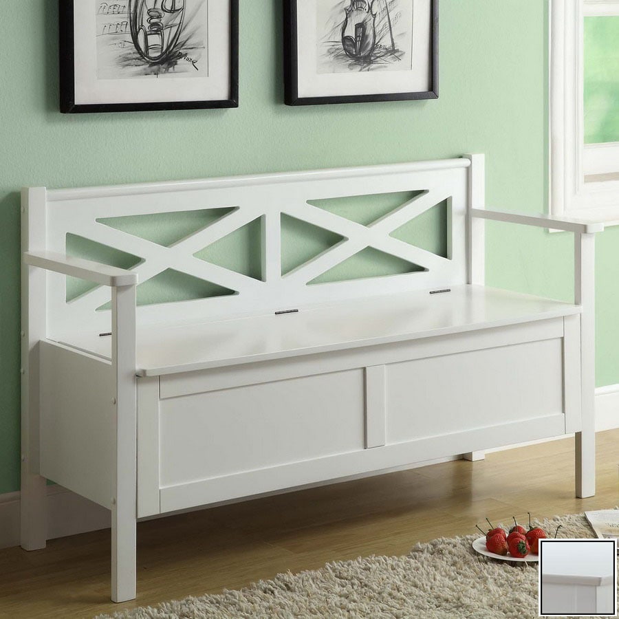 Monarch Specialties White Indoor Entryway Bench At Lowes Com