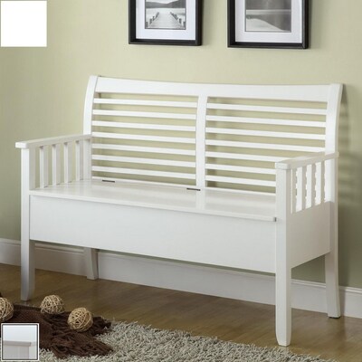 Monarch Specialties White Indoor Entryway Bench At Lowes Com