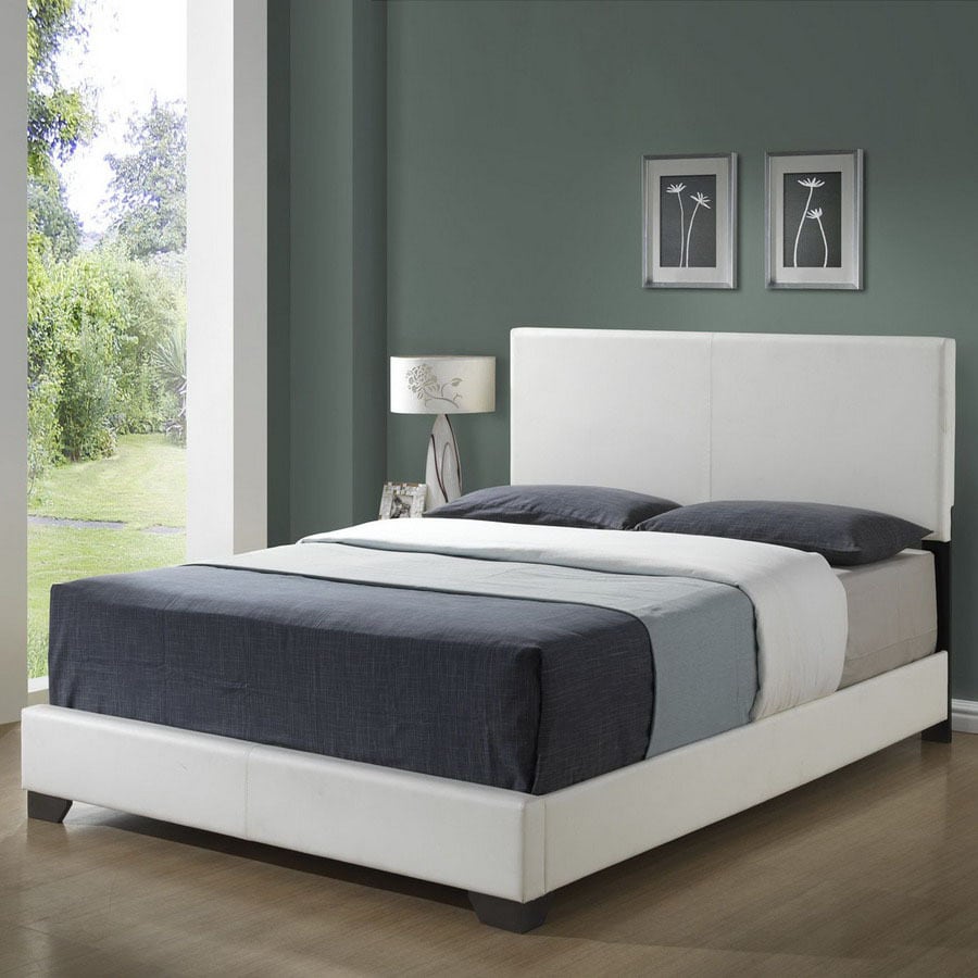 Monarch Specialties White Queen Low Profile Bed At Lowes Monarch Specialties White Queen Low Profile Bed