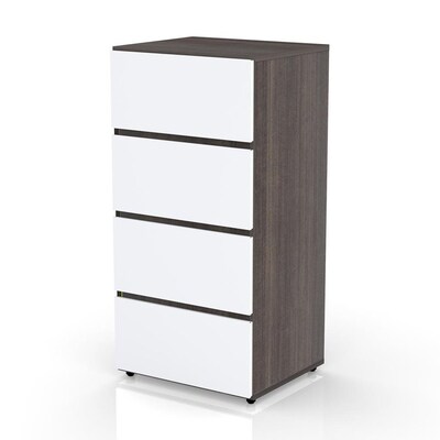 Nexera Allure White Ebony 3 Drawer File Cabinet At Lowes Com