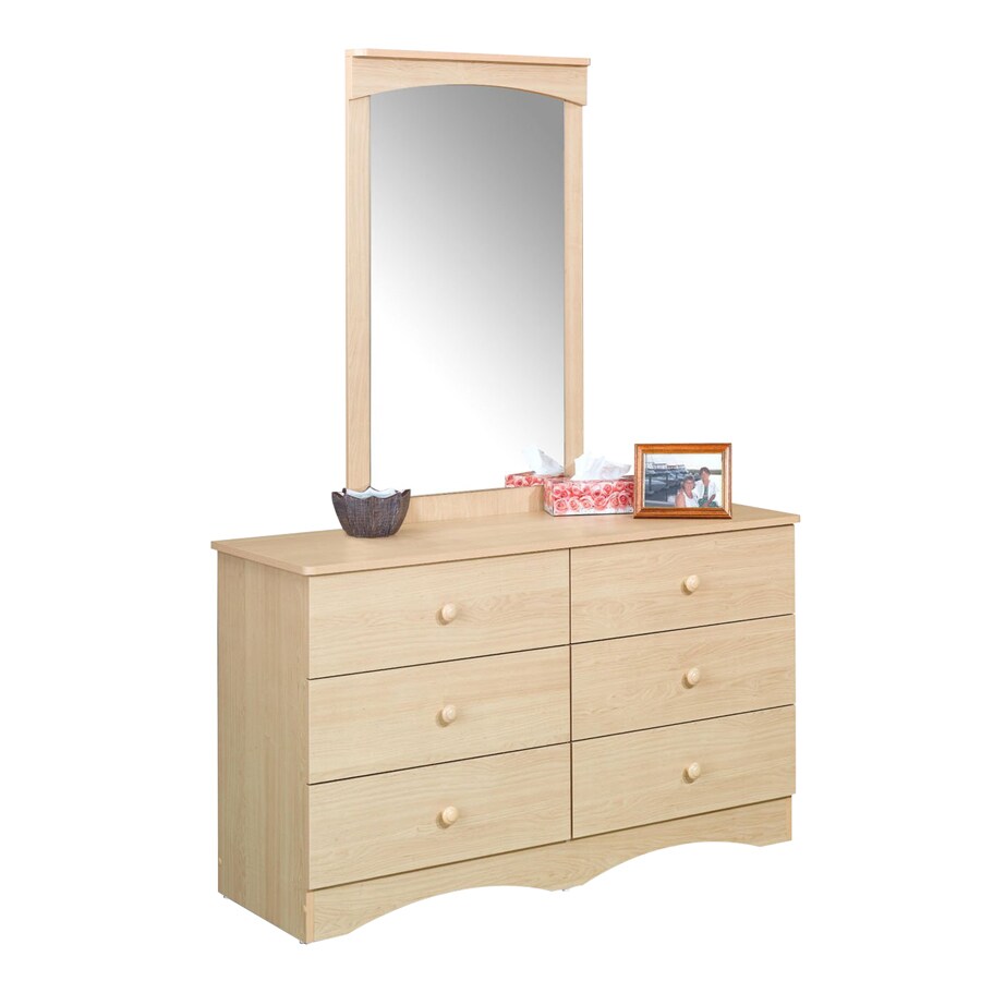 Nexera Alegria Natural Maple 6 Drawer Dresser At Lowes Com