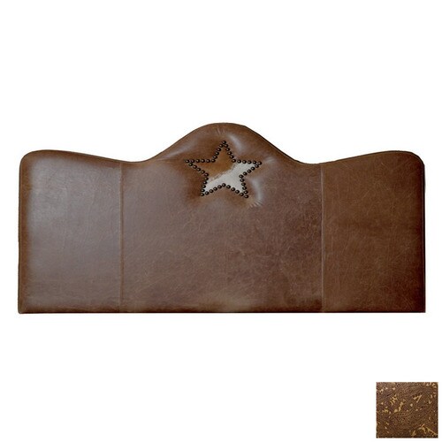 Fireside Lodge Furniture Jewel King Leather Upholstered Headboard in