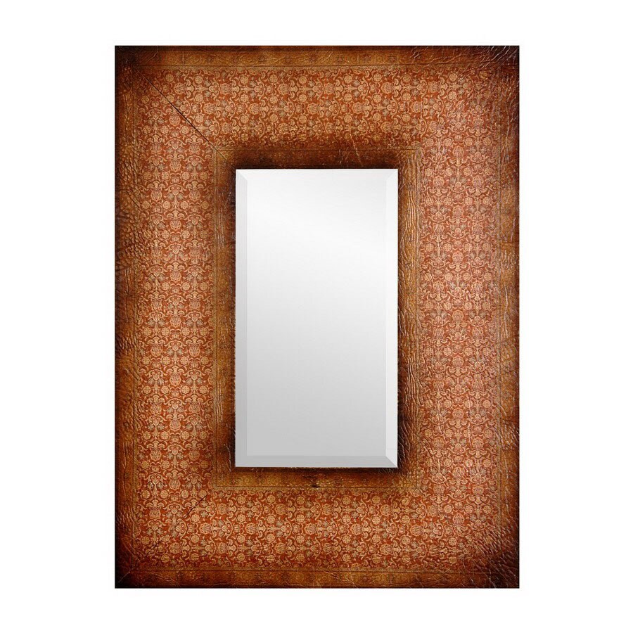 Oriental Furniture 23 5 In X 31 Faux Leather Rectangle Oriental Furniture 23 5 In X 31 Faux Leather Rectangle Framed Mirror