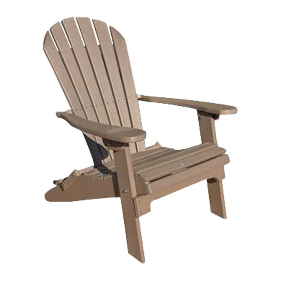  Weatherwood Recycled Poly Folding Patio Adirondack Chair at Lowes.com