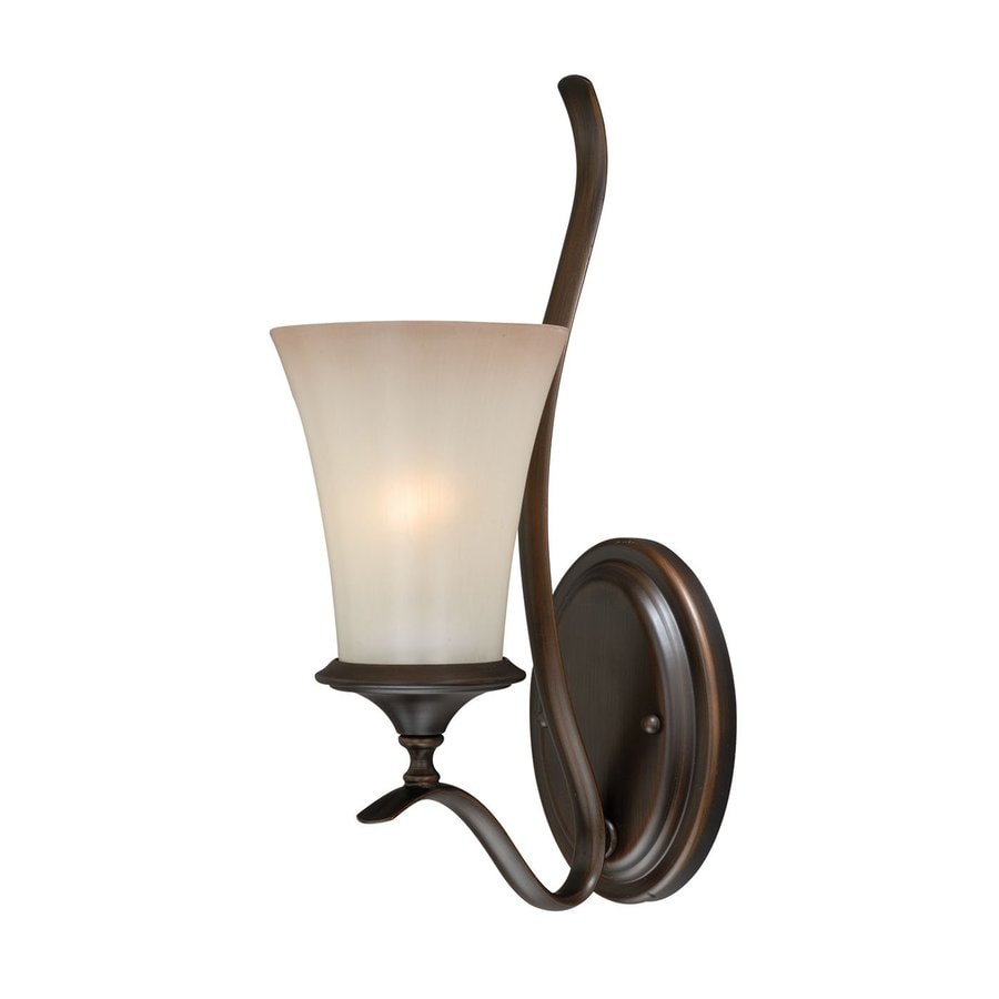 Shop Cascadia Lighting Sonora 5.5-in W 1-Light Venetian Bronze Arm Wall Sconce at Lowes.com