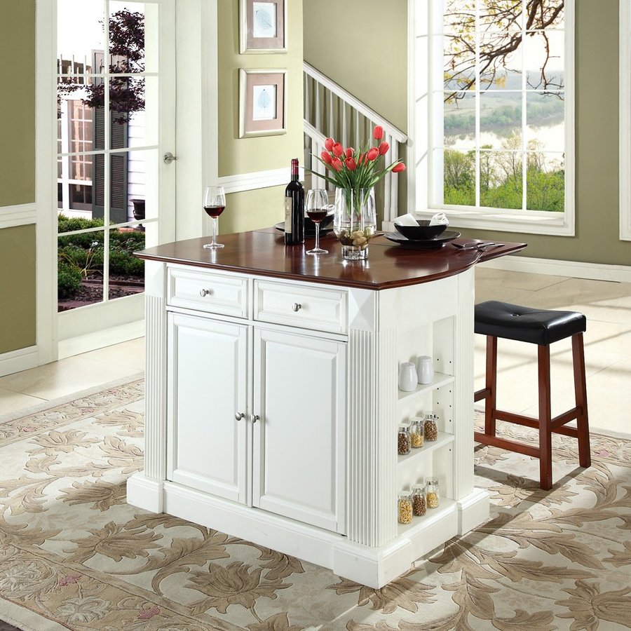 Crosley-Furniture-White-Craftsman-Kitchen-Island-with-2-...