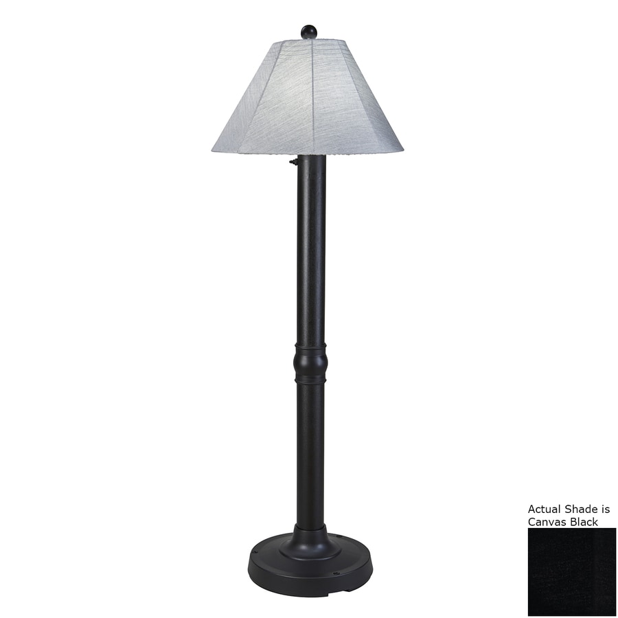 Patio Living Concepts Seaside 60in Black Floor Lamp with Fabric Shade