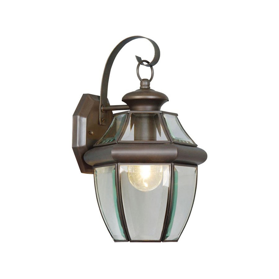 Shop Livex Lighting Monterey 13-in H Bronze Outdoor Wall Light at Lowes.com