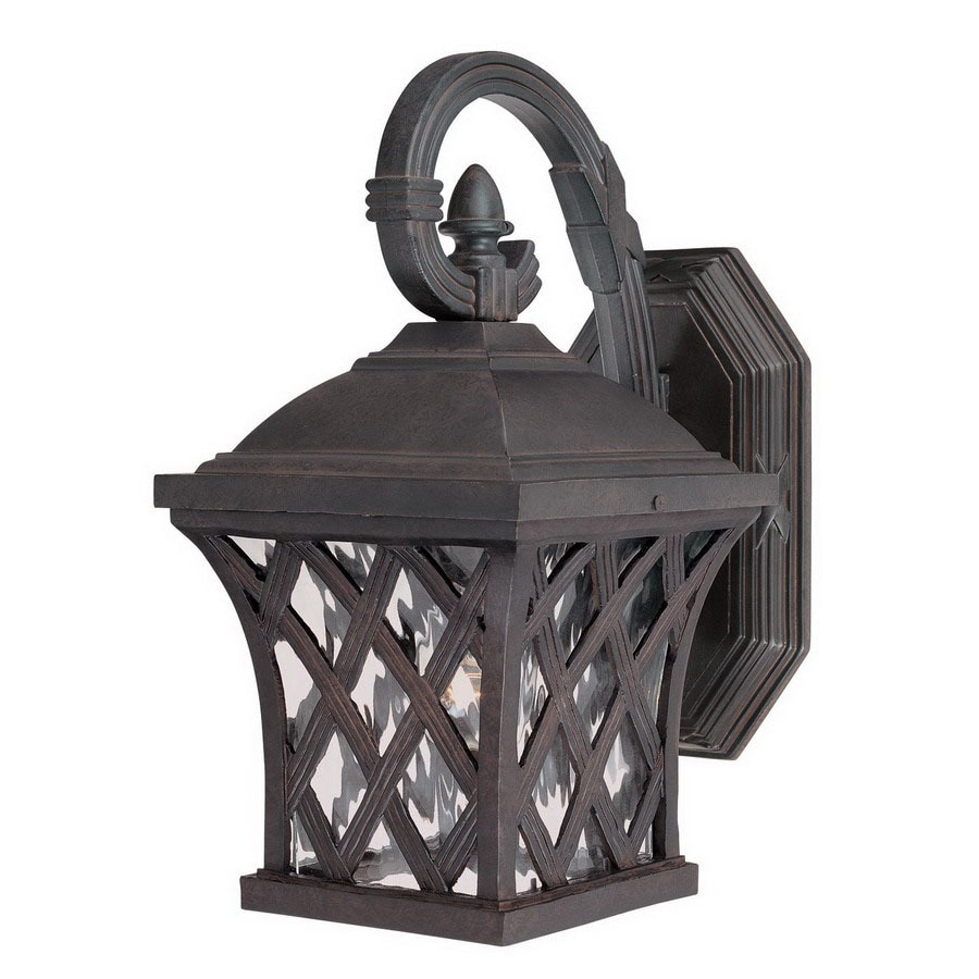 Thomas Lighting Lattice 15 1 2 In H Burnished Umber Outdoor Wall Light In The Outdoor Wall Lights Department At Lowes Com