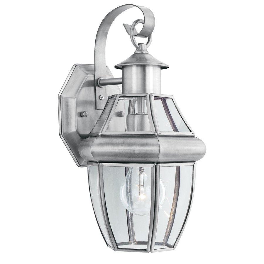 Shop Thomas Lighting Heritage 13.25-in H Satin Pewter Outdoor Wall Light at Lowes.com