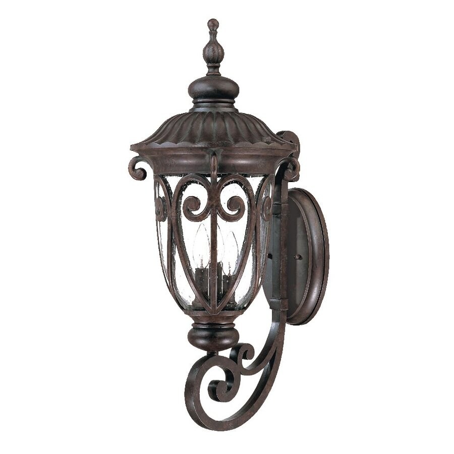 Acclaim Lighting Naples 27in H Marbleized Mahogany Candelabra Base (E12) Outdoor Wall Light at