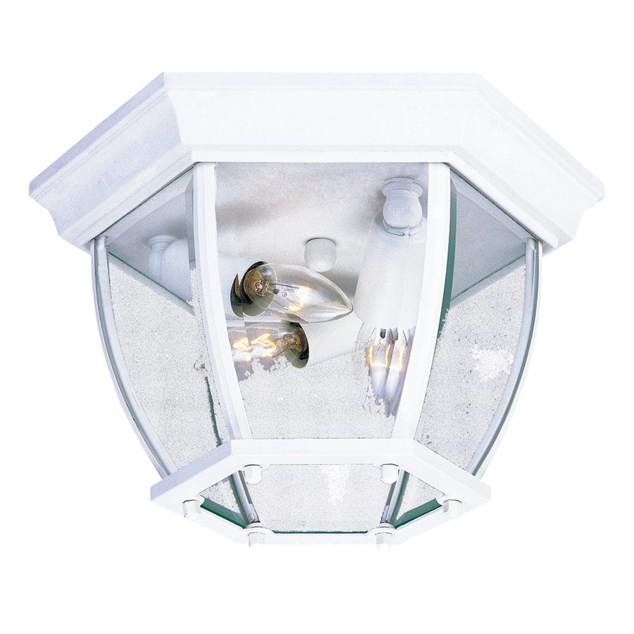 Shop Acclaim Lighting 10in W Textured White Outdoor Flush Mount Light at