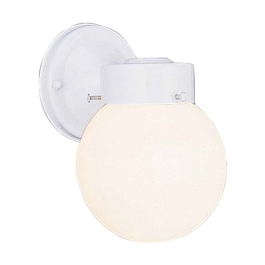 Shop Volume International Globe 8.5-in H White Outdoor Wall Light at Lowes.com