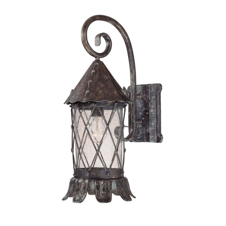 Shop Volume International Blarney 21.5-in H Dark Iron Outdoor Wall Light at Lowes.com