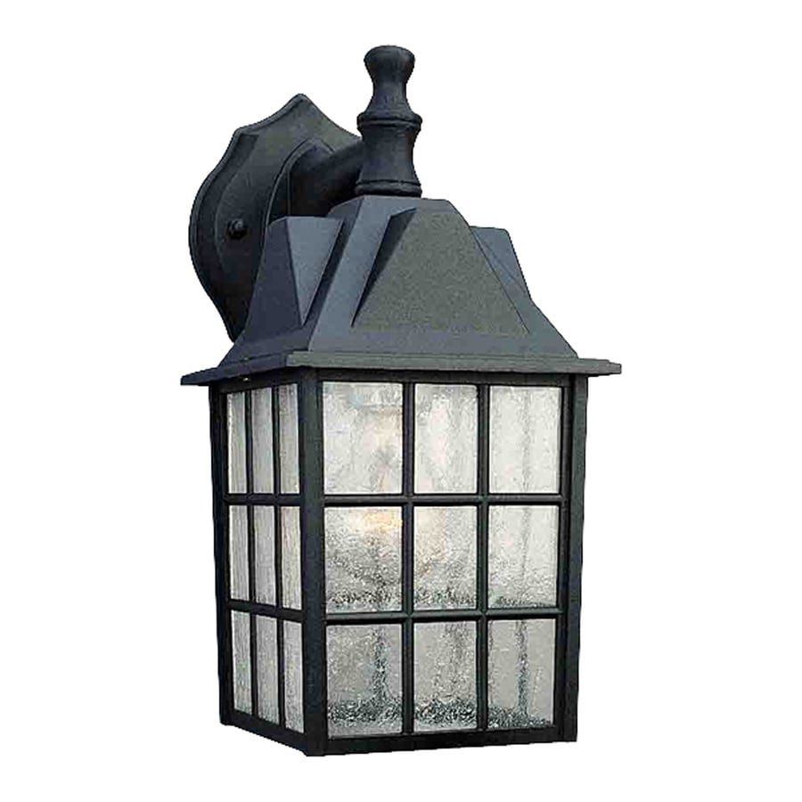 Shop Volume International 12in H Black Outdoor Wall Light at