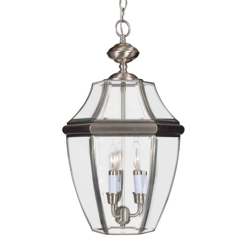 Volume International 21.5in Brushed Nickel Outdoor Pendant Light at