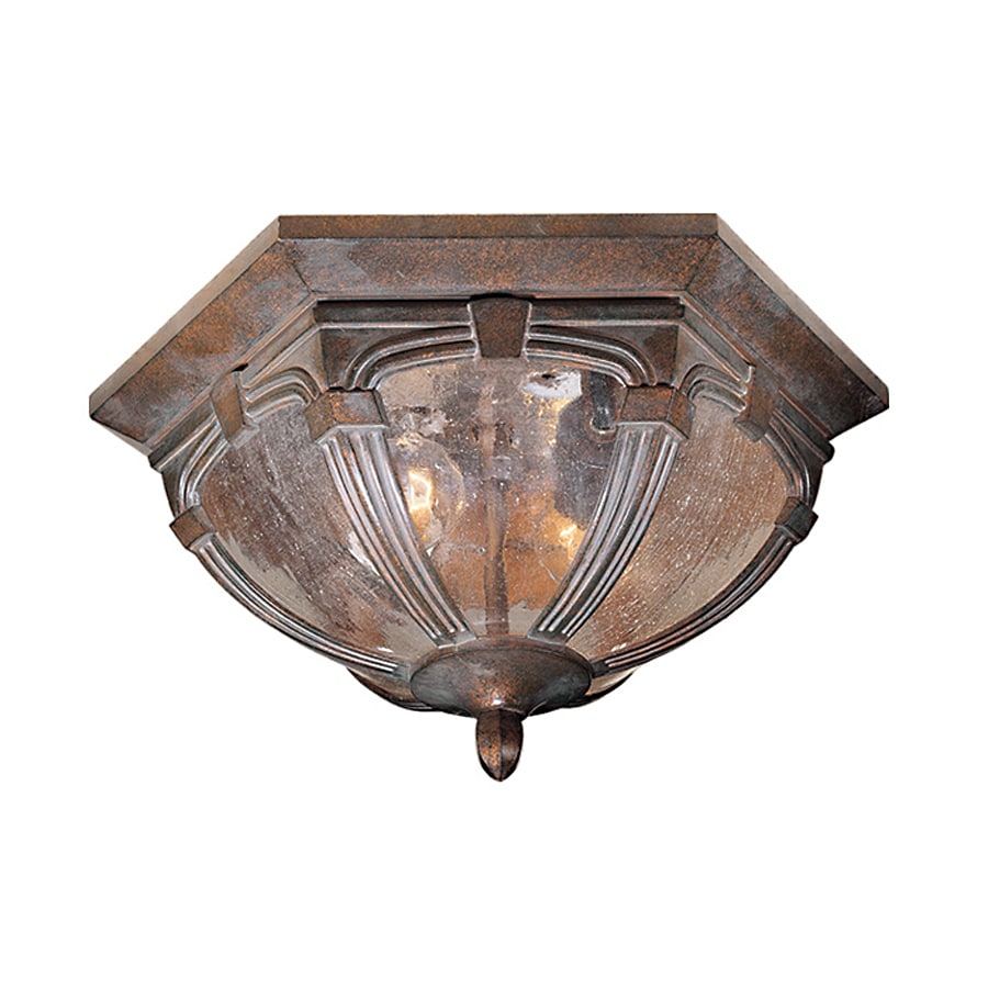 Cascadia Lighting Essex 13-in W Royal Bronze Outdoor Flush ...