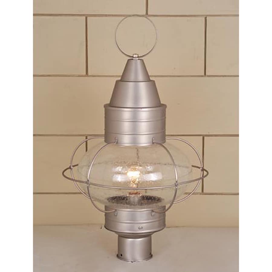 Shop Cascadia Lighting Onion 21.5-in H Brushed Nickel Post Light at ...