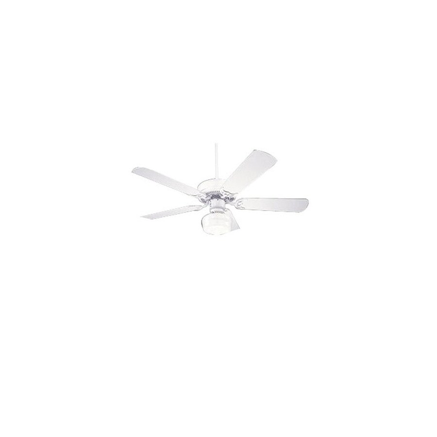 Nicor Lighting 42 In Contractor White Ceiling Fan With Light Kit