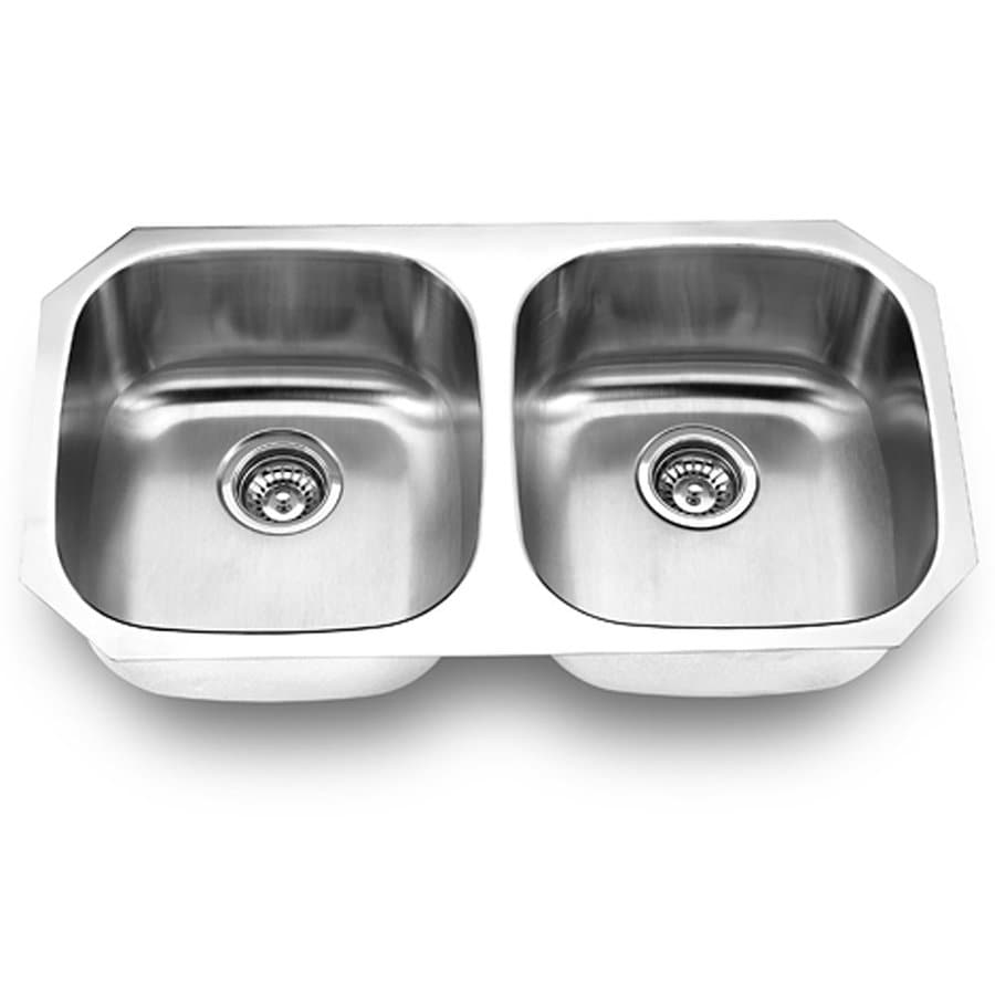 Yosemite Home Decor 32 25 In X 18 Satin Stainless Steel Yosemite Home Decor 32 25 In X 18 Satin Stainless Steel Double Sink Strainers Not Included