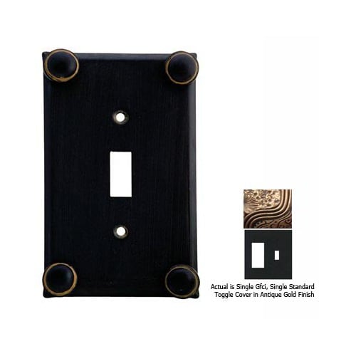 2 Gang; Gold Plated Zinc Decorative Switch Plate; Knowledge; Double Toggle