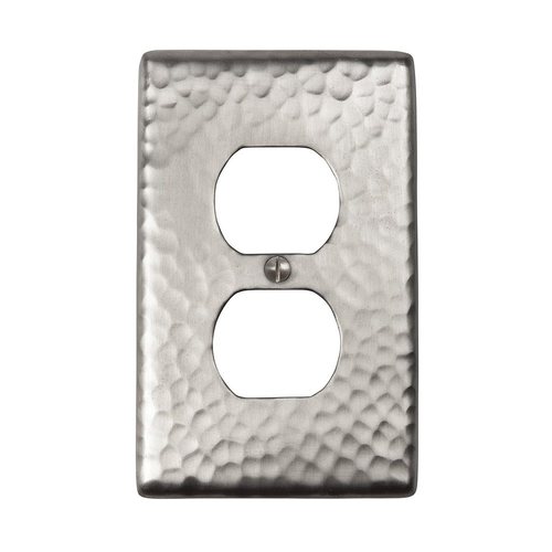 The Copper Factory Artisan 1Gang Satin Nickel Single Wall Plate at