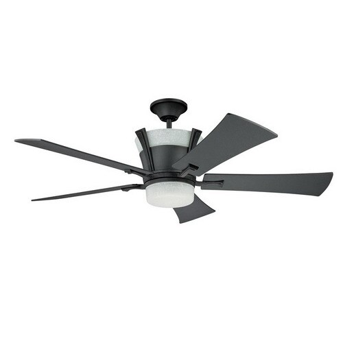 Kendal Lighting 52 In Meridian Wrought Iron Ceiling Fan With Light