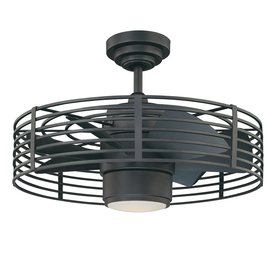 Cage Ceiling Fans At Lowes Kendal Lighting Enclave 23 In Natural Iron Indoor Ceiling Fan With Light Kit And Remote