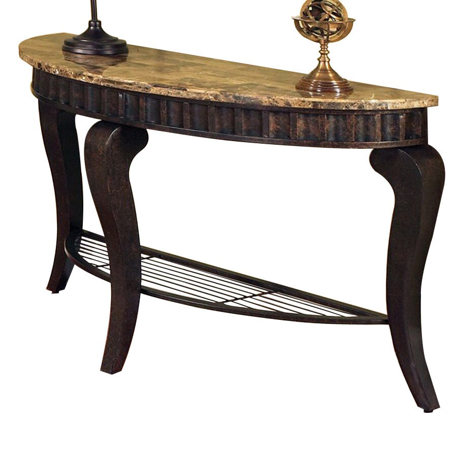 Steve Silver Company Hamlyn Metal Half-Round Console and ...